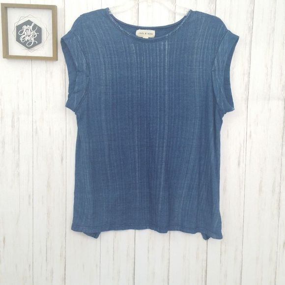 Cloth & Stone Short Cuff Sleeved Flyaway Top Size Extra Small - Picture 1 of 8